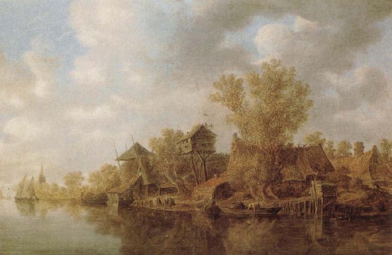 Jan van Goyen River Landscape oil painting picture